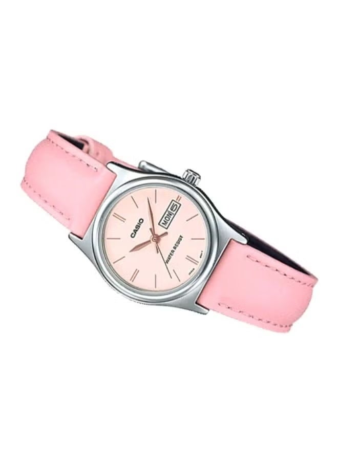 CASIO ساعة كاسيو LTP-V006L-4B النسائية المقاومة للماء، ساعة أنالوج، 30 مم، وردي - Image 2